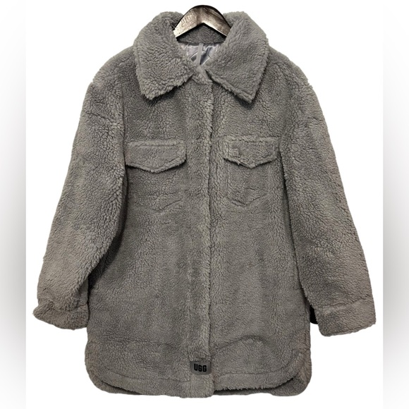 NWT UGG Frankie Ugggfluff Shirt Jacket SZ XL - Picture 3 of 5